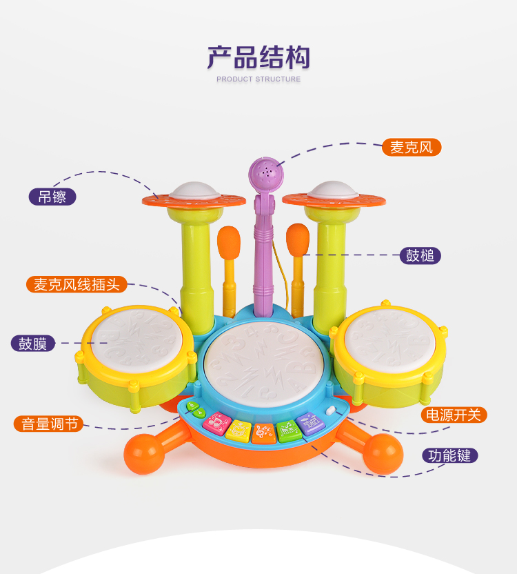 架子鼓(简装),cy-6002a,其他音乐玩具,协成玩具 - 玩具说